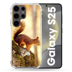 Coque Renforcée Pour Samsung Galaxy S25 Animal Ecureuil Bois