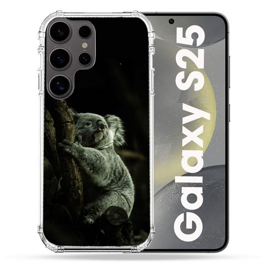 Coque Renforcée Pour Samsung Galaxy S25 Animal Koala Noir