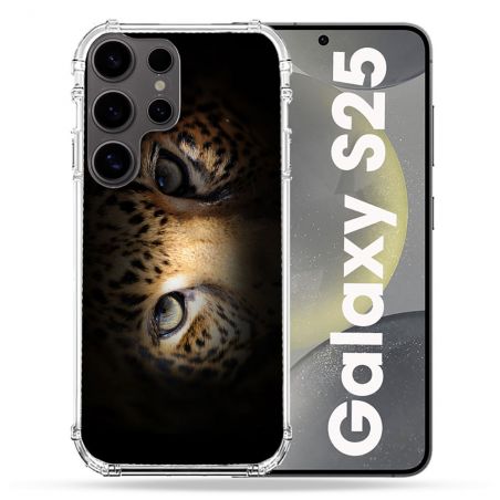 Coque Renforcée Pour Samsung Galaxy S25 Animal Leopard Yeux