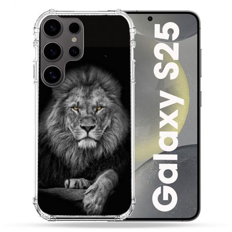 Coque Renforcée Pour Samsung Galaxy S25 Animal Lion Majestueux