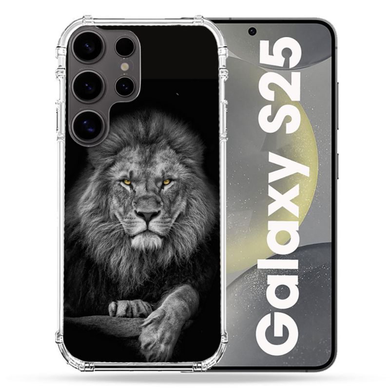 Coque Renforcée Pour Samsung Galaxy S25 Animal Lion Majestueux