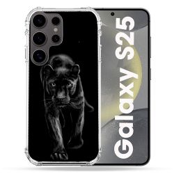 Coque Renforcée Pour Samsung Galaxy S25 Animal Panthère Noire
