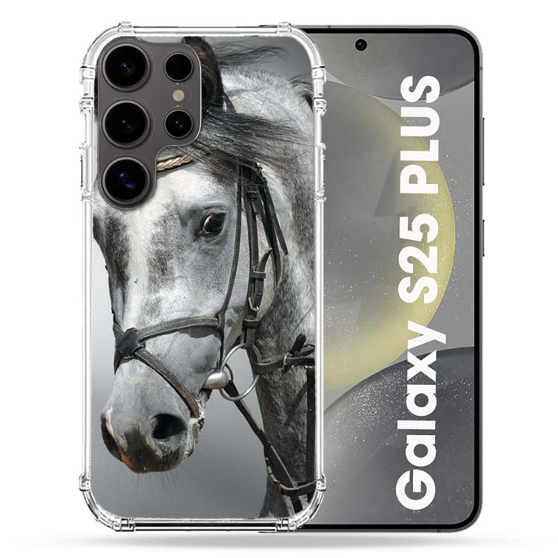 Coque Renforcée Pour Samsung Galaxy S25 PLUS Animal Cheval Blanc