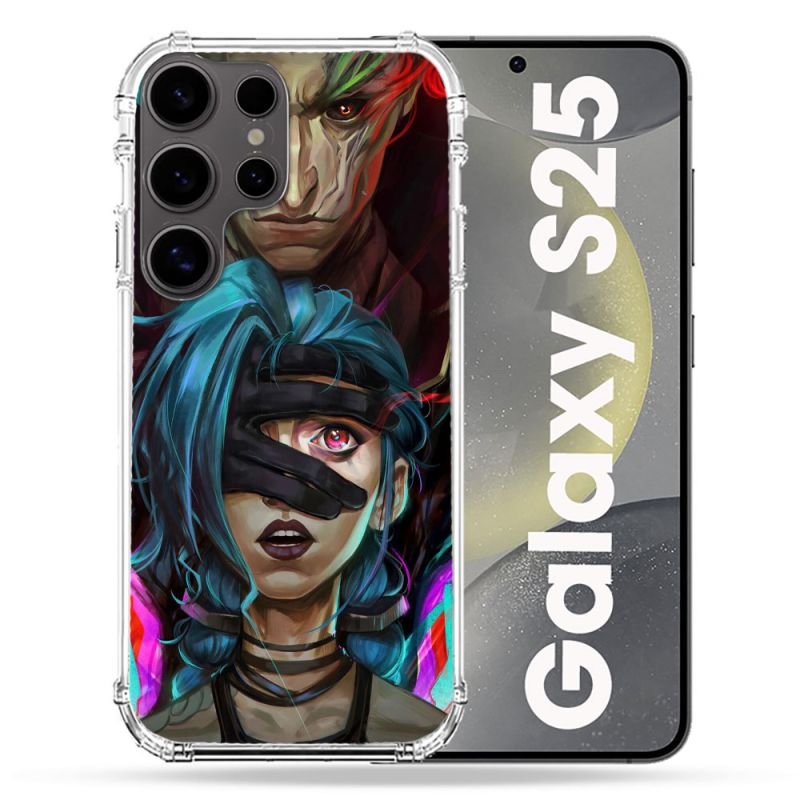Coque Renforcée Pour Samsung Galaxy S25 Arcane Jynx Bleu