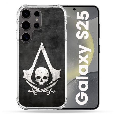 Coque Renforcée Pour Samsung Galaxy S25 Assassin Creed Tete Mort