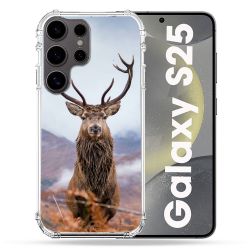 Coque Renforcée Pour Samsung Galaxy S25 Chasse Chevreuil Montagne