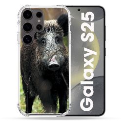 Coque Renforcée Pour Samsung Galaxy S25 Chasse Sanglier bois