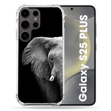 Coque Renforcée Pour Samsung Galaxy S25 PLUS Animal Elephant Noir