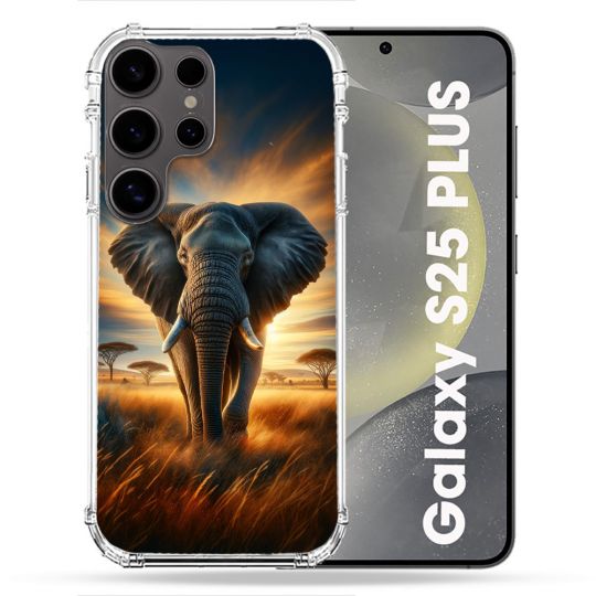 Coque Renforcée Pour Samsung Galaxy S25 PLUS Animal Elephant Savane