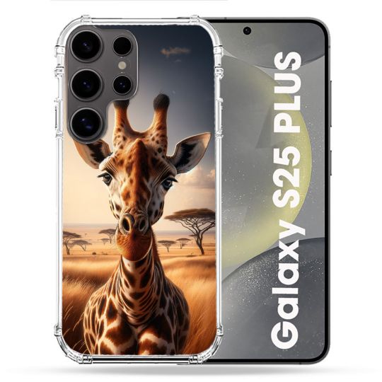 Coque Renforcée Pour Samsung Galaxy S25 PLUS Animal Girafe Savane