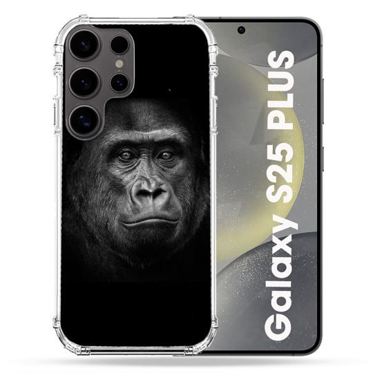 Coque Renforcée Pour Samsung Galaxy S25 PLUS Animal Gorille Noir