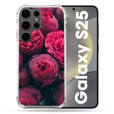 Coque Renforcée Pour Samsung Galaxy S25 Fleur Pivoine