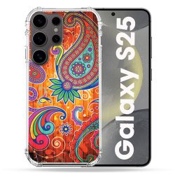 Coque Renforcée Pour Samsung Galaxy S25 Fleur Psychedelic