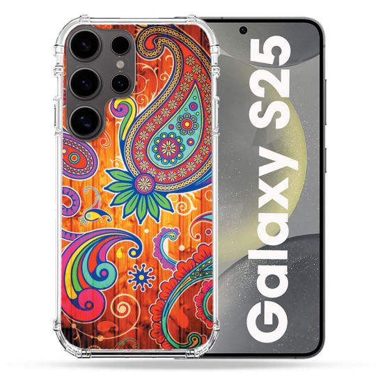 Coque Renforcée Pour Samsung Galaxy S25 Fleur Psychedelic