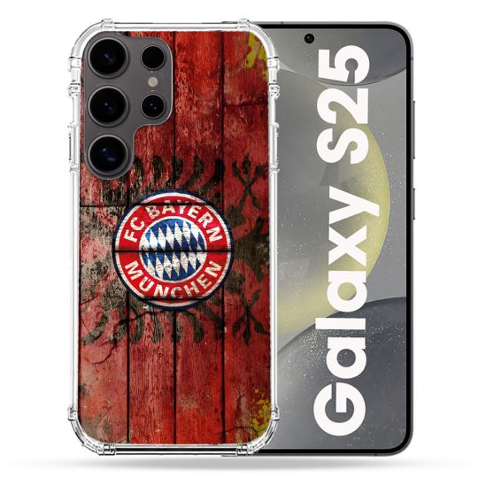 Coque Renforcée Pour Samsung Galaxy S25 Foot Bayern Munich Drapeau