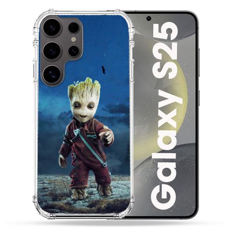 Coque Renforcée Pour Samsung Galaxy S25 Groot Bleu
