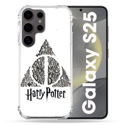 Coque Renforcée Pour Samsung Galaxy S25 Harry Potter Hollows triangle Blanc