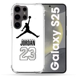 Coque Renforcée Pour Samsung Galaxy S25 Jordan 23 Blanc