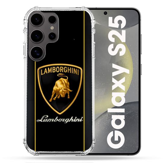 Coque Renforcée Pour Samsung Galaxy S25 Lamborghini Carbone