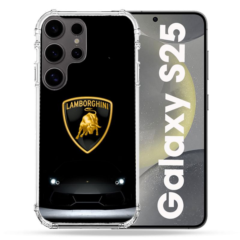 Coque Renforcée Pour Samsung Galaxy S25 Lamborghini Noir