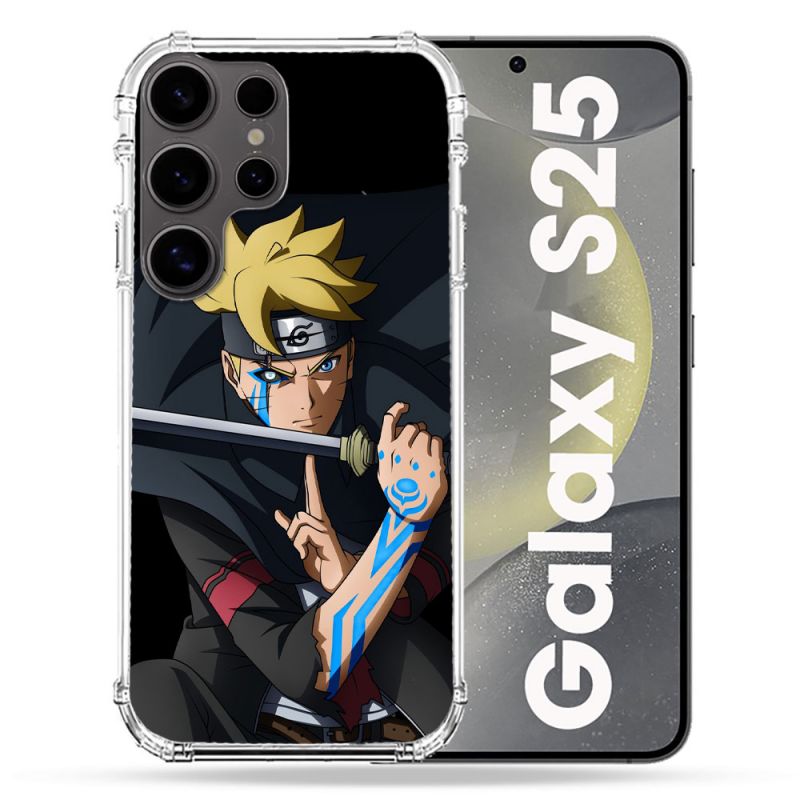 Coque Renforcée Pour Samsung Galaxy S25 Manga Boruto Tatouage