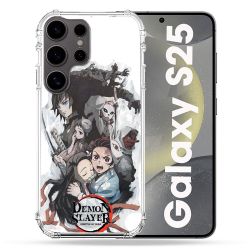 Coque Renforcée Pour Samsung Galaxy S25 Manga Demon Slayer Blanc