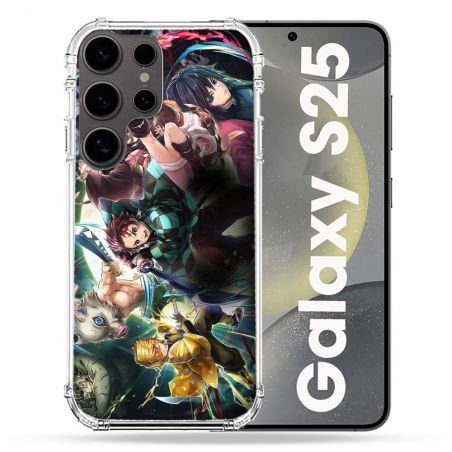 Coque Renforcée Pour Samsung Galaxy S25 Manga Demon Slayer Groupe