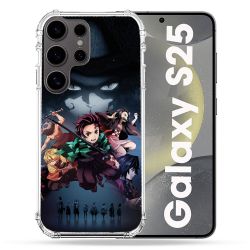 Coque Renforcée Pour Samsung Galaxy S25 Manga Demon Slayer Noir