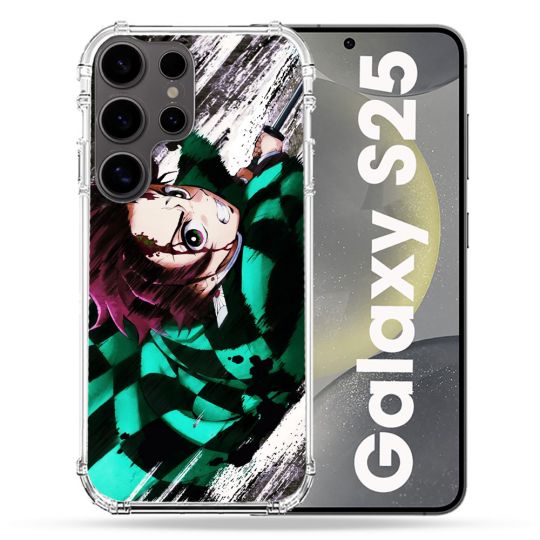 Coque Renforcée Pour Samsung Galaxy S25 Manga Demon Slayer Tanjiro