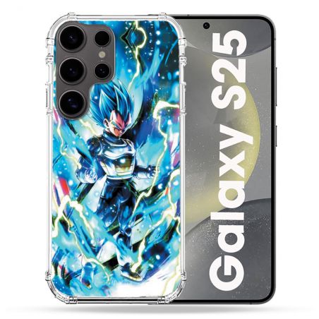 Coque Renforcée Pour Samsung Galaxy S25 Manga Dragon Ball Vegeta Bleu