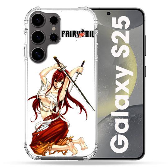 Coque Renforcée Pour Samsung Galaxy S25 Manga Fairy Tail Erza
