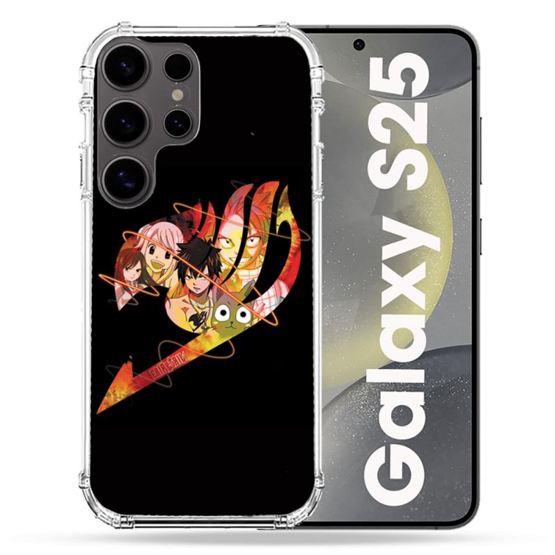 Coque Renforcée Pour Samsung Galaxy S25 Manga Fairy Tail Logo Noir
