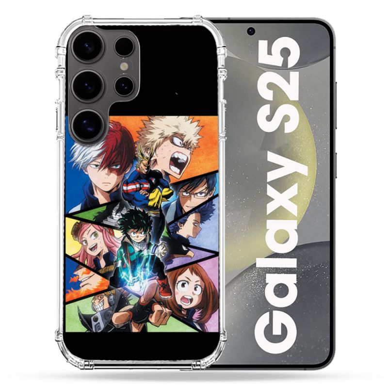 Coque Renforcée Pour Samsung Galaxy S25 Manga My Hero Academia Noir