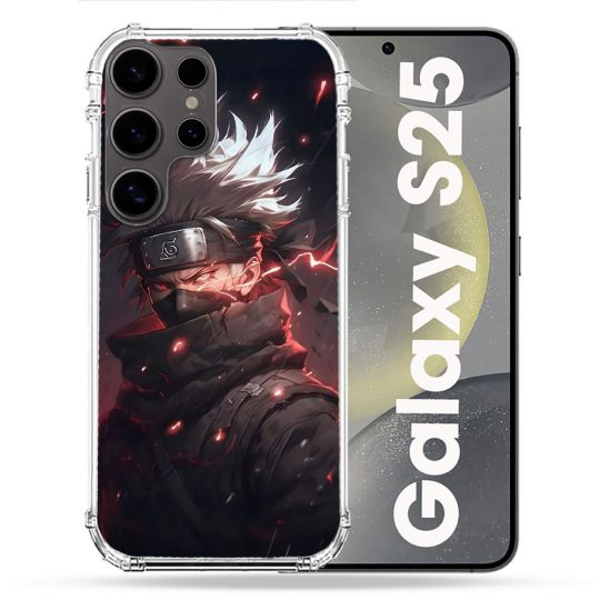 Coque Renforcée Pour Samsung Galaxy S25 Manga Naruto Kakashi Dark