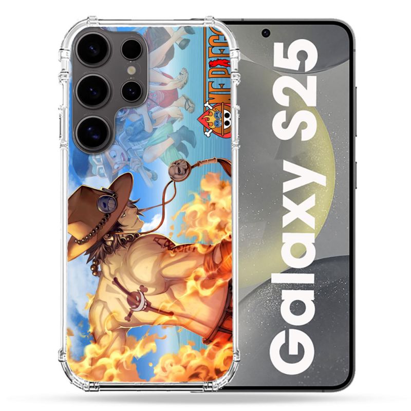 Coque Renforcée Pour Samsung Galaxy S25 Manga One Piece Ace Color