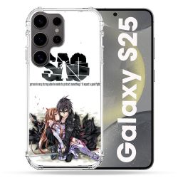 Coque Renforcée Pour Samsung Galaxy S25 Manga SAO sword Art Online Blanc