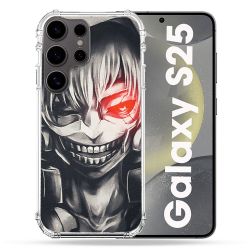 Coque Renforcée Pour Samsung Galaxy S25 Manga Tokyo Ghoul Kaneki Noir