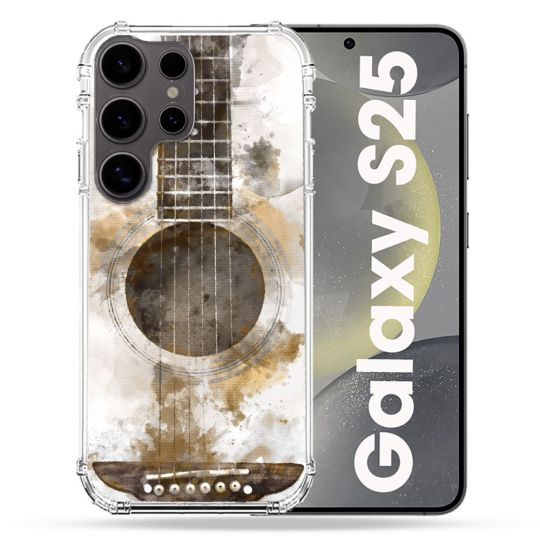 Coque Renforcée Pour Samsung Galaxy S25 Musique Guitare Tag