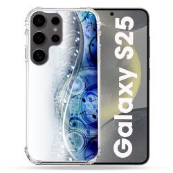 Coque Renforcée Pour Samsung Galaxy S25 Musique Partition Vague