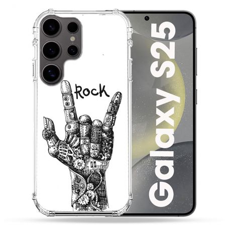 Coque Renforcée Pour Samsung Galaxy S25 Musique Rock Main