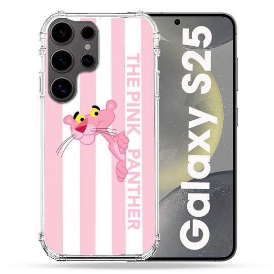 Coque Renforcée Pour Samsung Galaxy S25 Panthere Rose