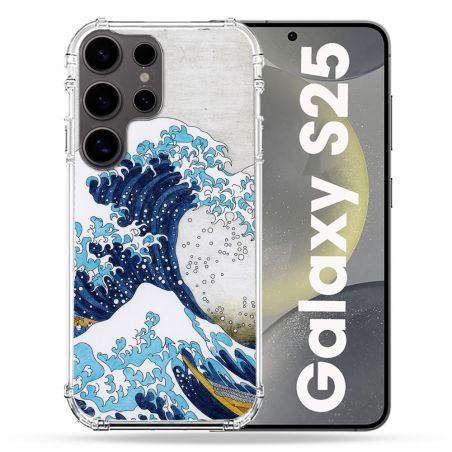 Coque Renforcée Pour Samsung Galaxy S25 Peinture La Grande Vague
