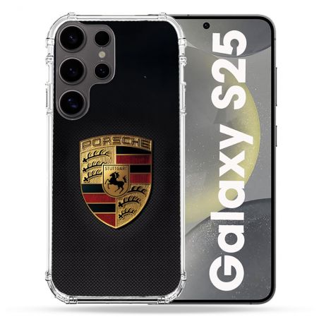 Coque Renforcée Pour Samsung Galaxy S25 Porsche Carbone