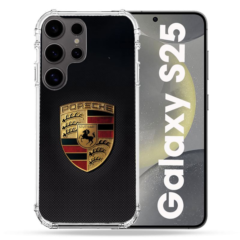 Coque Renforcée Pour Samsung Galaxy S25 Porsche Carbone