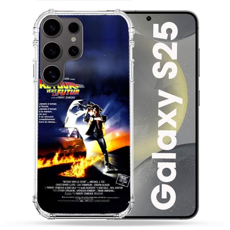 Coque Renforcée Pour Samsung Galaxy S25 Retour Vers Le Futur Affiche