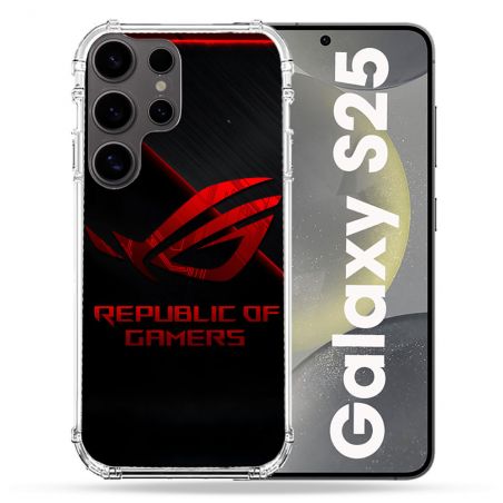 Coque Renforcée Pour Samsung Galaxy S25 ROG Rouge
