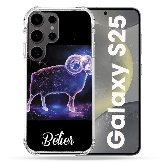 Coque Renforcée Pour Samsung Galaxy S25 Signe Zodiaque 2 Bélier