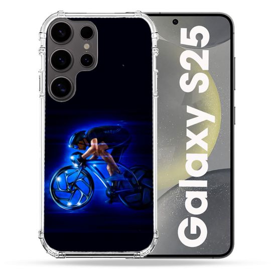 Coque Renforcée Pour Samsung Galaxy S25 Sport Cyclisme Bleu