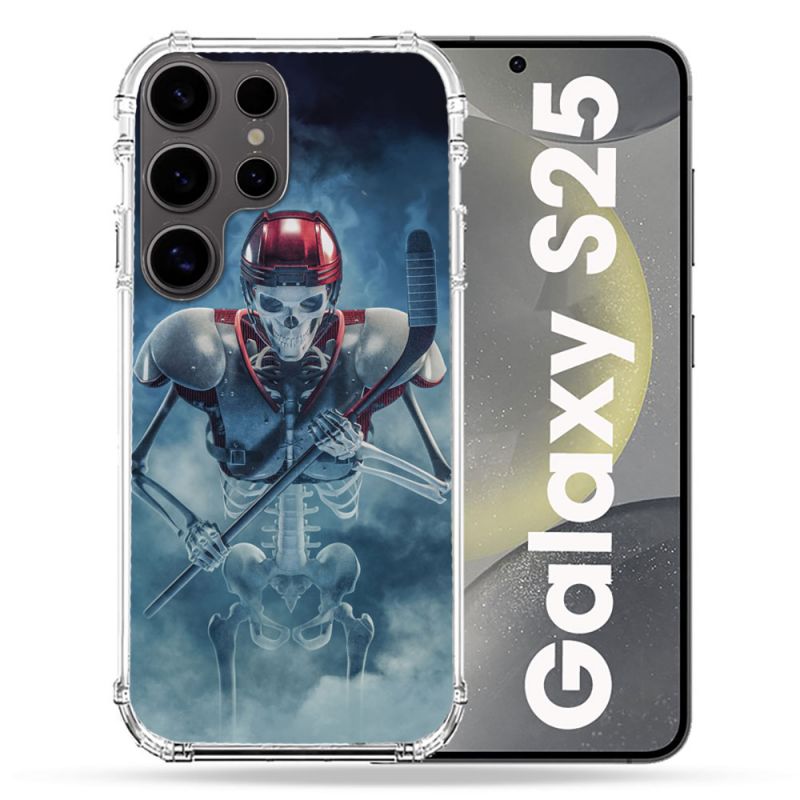 Coque Renforcée Pour Samsung Galaxy S25 Sport Hockey Squelette