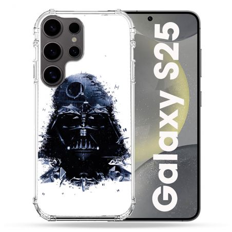 Coque Renforcée Pour Samsung Galaxy S25 Star Wars - Dark Vador Blanc